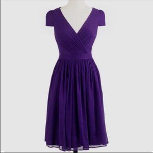 J. Crew Mirabelle Dress - Purple Silk Chiffon 8